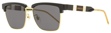 Gucci Men's Square Sunglasses VS0603S 001 Black/Gold 56mm