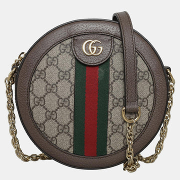 Brown GG Supreme Mini Ophidia Shoulder Bag