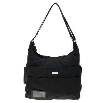 Black Nylon and Leather Hobo