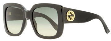 Gucci Women's Square Sunglasses VS0141SN 001 Black/Gold 53mm