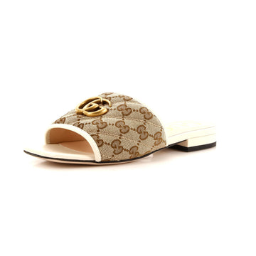 Women's VS Marmont Slide Sandals Diagonal Quilted VS Canvas