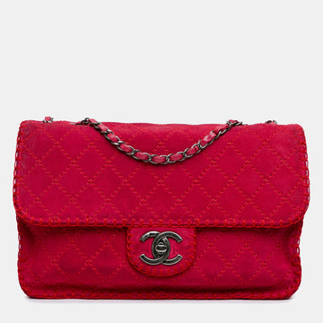 Suede Stitched Single Flap