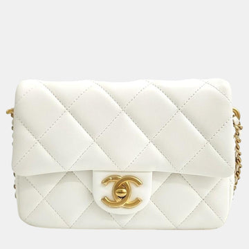 White Leather My Perfect Mini Crossbody Bag