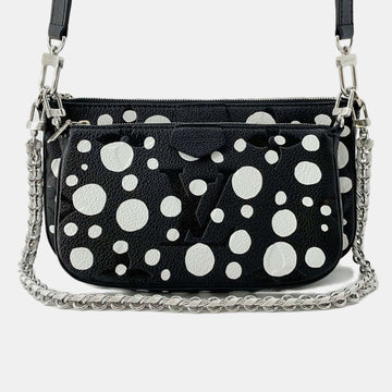 LV x YK Multi Pochette Accessoires Noir Monogram Empreinte Leather Infinity Dot Bag