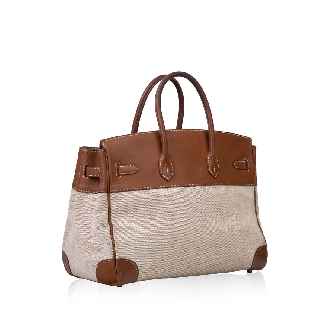Birkin 35 - Barenia and Ecru Canvas