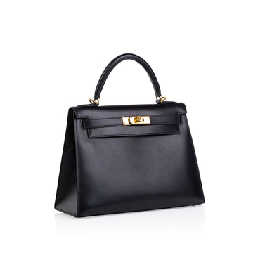 Kelly 28 - Vintage Black Box Calf