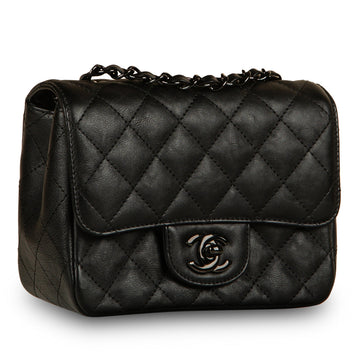 Chanel Classic Flap Bag - Mini Square - So Black