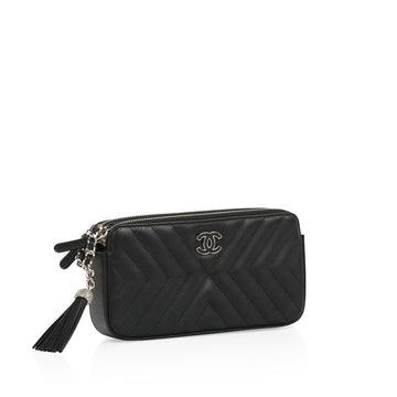 Chanel Chevron Clutch on Chain