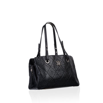 Chanel Glazed Leather shopping tote