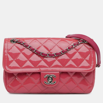 Pink Patent Leather Medium Coco Shine Flap Bag