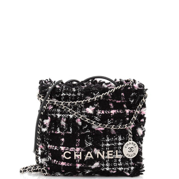 CHANEL 22 Chain Hobo Quilted Tweed Mini