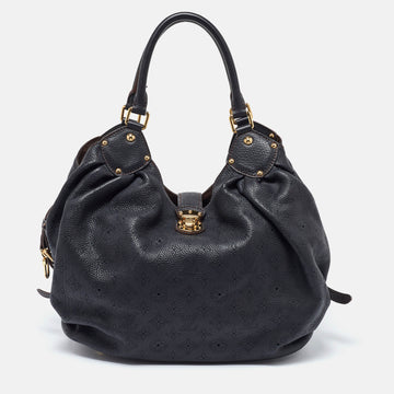Black Monogram Mahina Leather L Bag