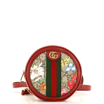 Ophidia Round Backpack Flora VS Coated Canvas Mini