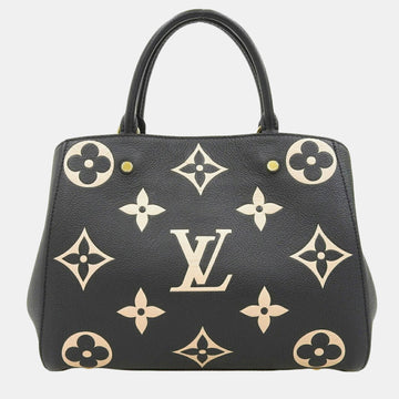 Bicolor Leather MM Montaigne Satchel Bag