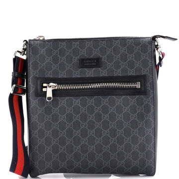 Web Strap Front Zip Messenger Bag VS Coated Canvas Medium