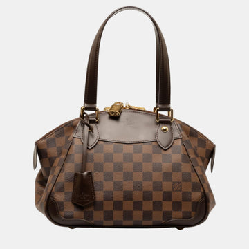 Brown Damier Ebene Canvas Verona PM Satchel