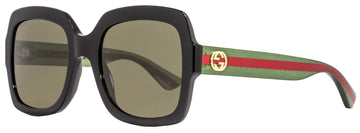 Gucci Women's Square Sunglasses VS0036SN 002 Black/Green/Red 54mm