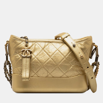Small Metallic Lambskin Gabrielle Crossbody Bag