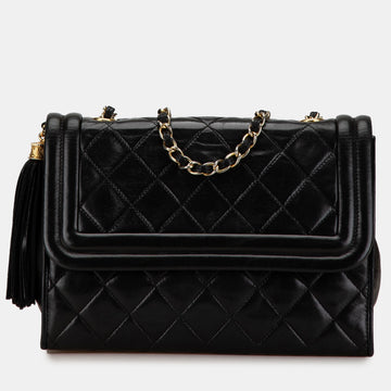 Quilted Lambskin Tassel Crossbody