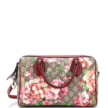 GUCCI Convertible Boston Bag Blooms Print GG Coated Canvas Medium
