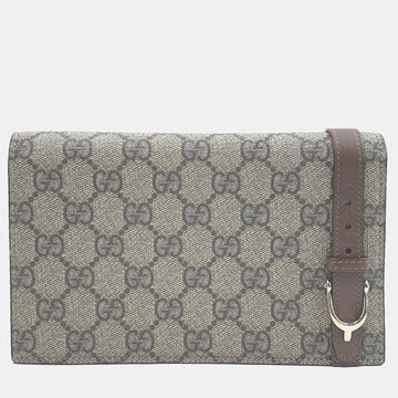Beige/Brown GG Canvas Mini Chain Crossbody Bag