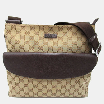 Brown Canvas GG Canvas Crossbody Bag