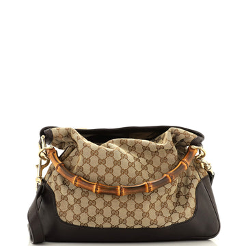 Diana Bamboo Shoulder Bag VS Canvas Medium