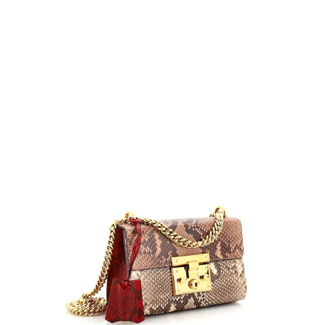 Padlock Shoulder Bag Python Small