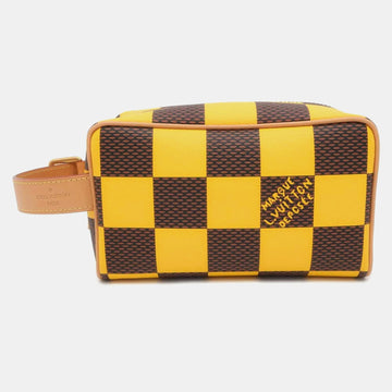 Rocker Dopp Kit Yellow Damier Pop Canvas Bag