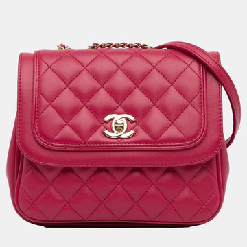 Red Small Lambskin Lovely Day Flap