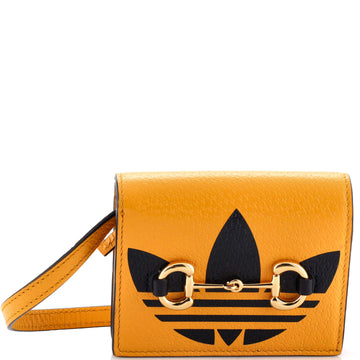 GUCCI x adidas Horsebit Flap Card Case on Strap Leather