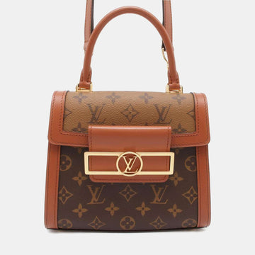 Noir Monogram Reverse Canvas Dauphine Capital bag