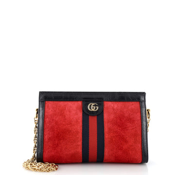 GUCCI Ophidia Chain Shoulder Bag Suede Small