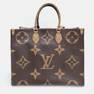 Brown Canvas Monogram On the Go GM Shoulder Bag