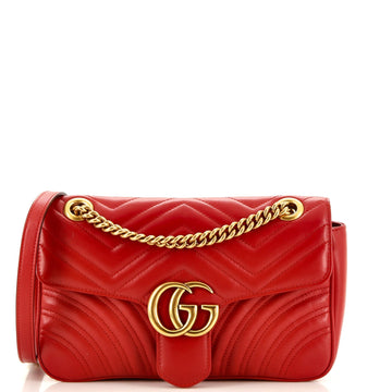 GUCCI GG Marmont Flap Bag Matelasse Leather Small