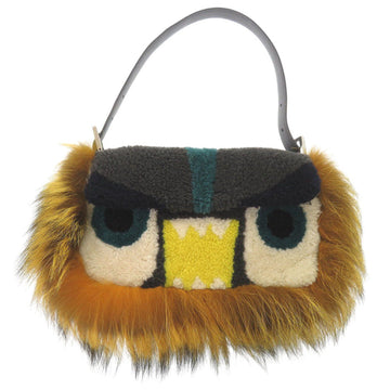 FENDI Handbag 8BR600 Fox, Mouton yellow