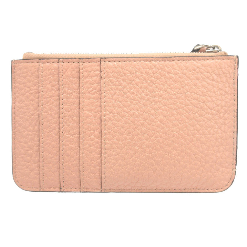 FENDI Card Case 8AP161 leather pink