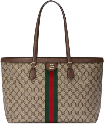 Women's Ophidia Gg Medium Tote Bag in Beige | 63168596IWB