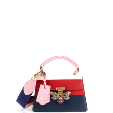 Queen Margaret Top Handle Bag Colorblock Leather Small