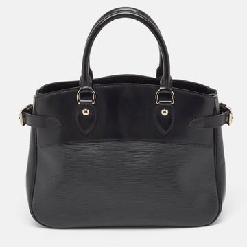 Black Epi Leather Passy PM Bag