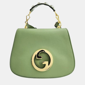 Light Green Leather Top Handle Blondie Bag (721172)