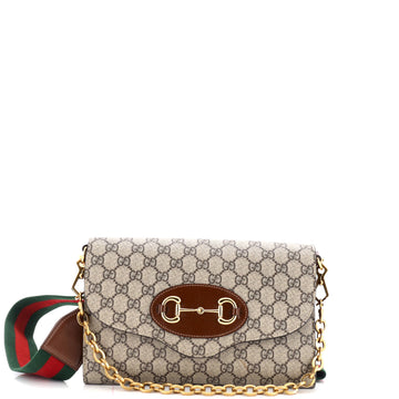 Horsebit 1955 Curved Flap Shoulder Bag VS Coated Canvas Small