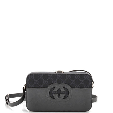 GUCCI Padlock Interlocking G Crossbody Bag GG Coated Canvas and Leather Mini