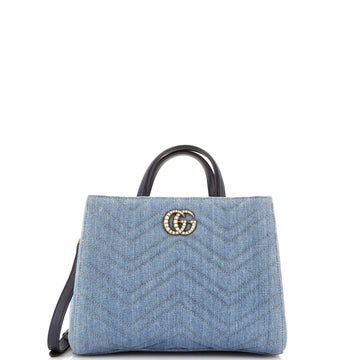 Pearly VS Marmont Tote Matelasse Denim Small