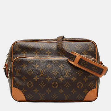 Brown Canvas Monogram Nile Bag Crossbody Bag