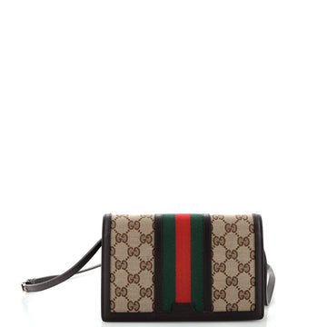 GUCCI Web Wallet on Strap GG Canvas Small