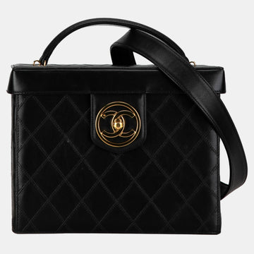 Black CC Turnlock Lambskin Vanity Case