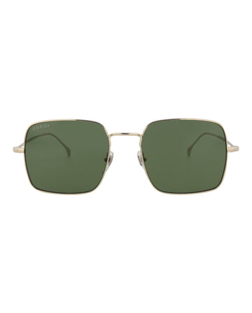 Square-Frame Metal Sunglasses