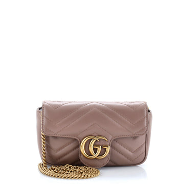 VS Marmont Flap Bag Matelasse Leather Super Mini