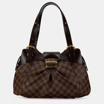 Brown Damier Ebene Canvas Sistina PM Shoulder Bag